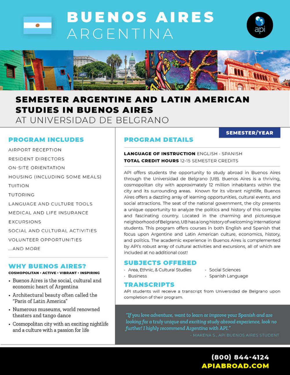 Semester Argentine and Latin A