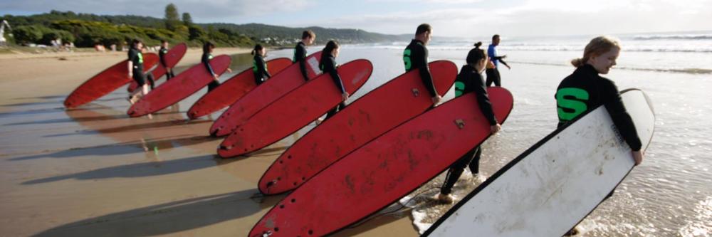 Students surfing