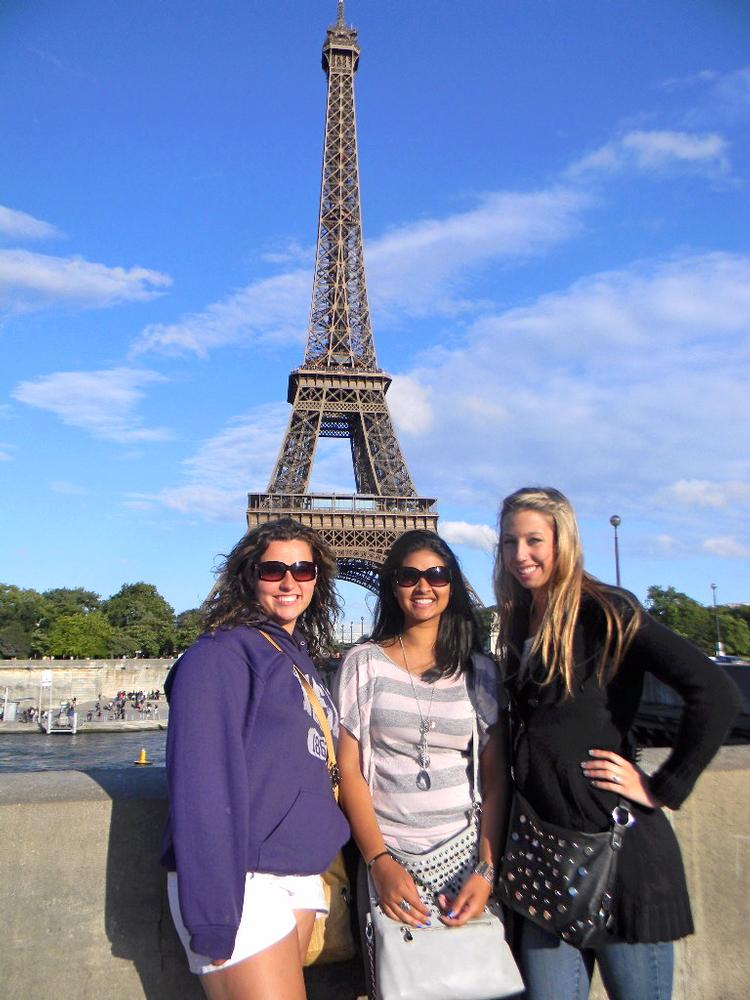 in front of Eiffel Tower