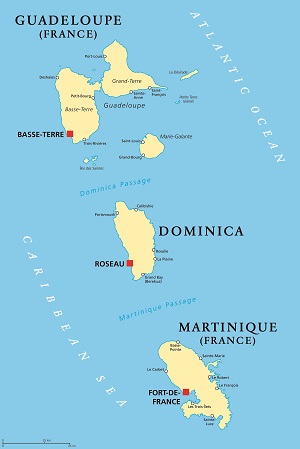 French Antilles map