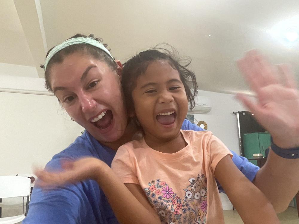 TA student with child