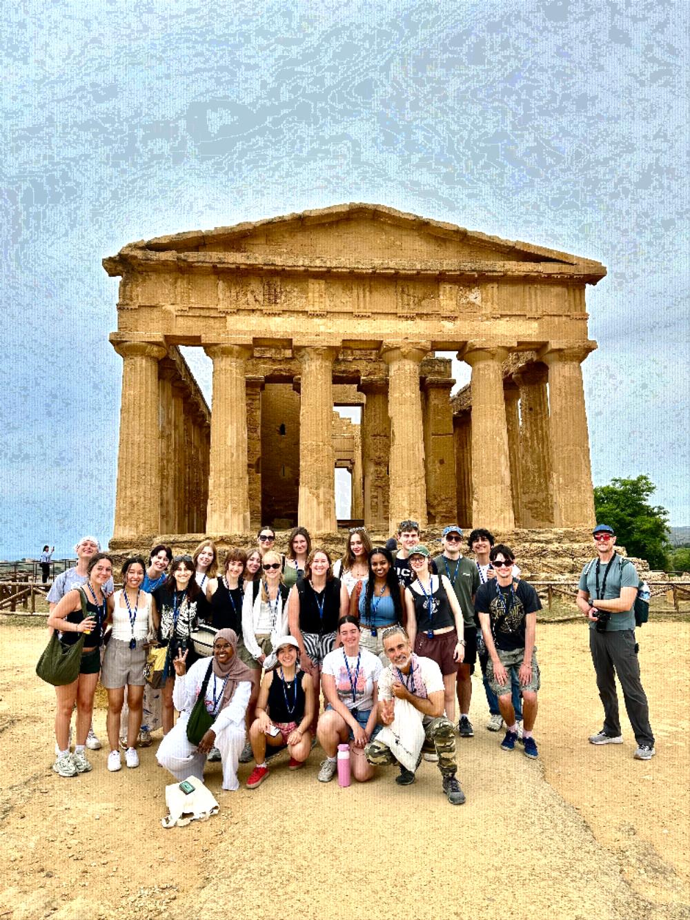Students and staff in Sicily